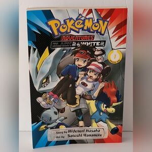 Pokemon Adventures Black 2 & White 2: 1 By Hidenori Kusada English Manga. Crease